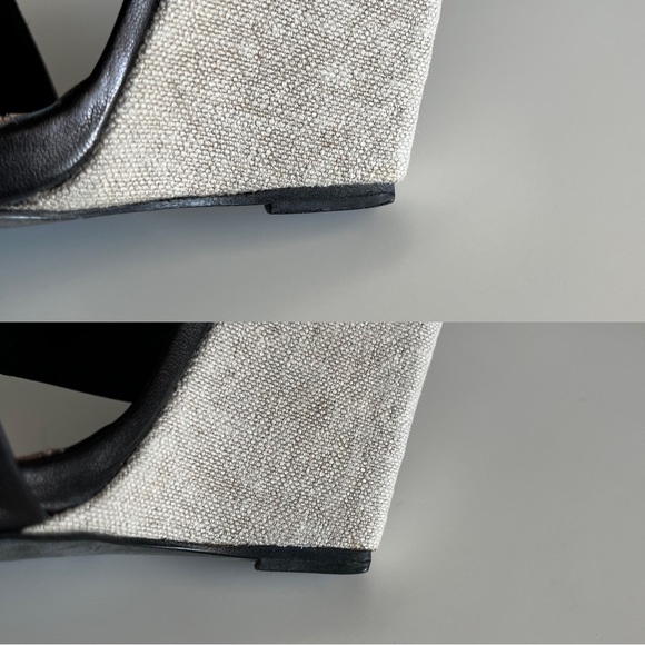 RARE Narciso Rodriguez Crossover Leather Slide Wedges - Picture 16 of 16